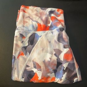 Floral mesh leggings